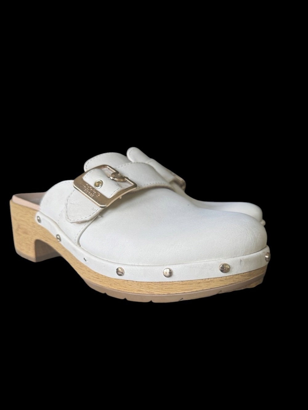 DR SCHOLLS classic clogs cream size 7 good condition